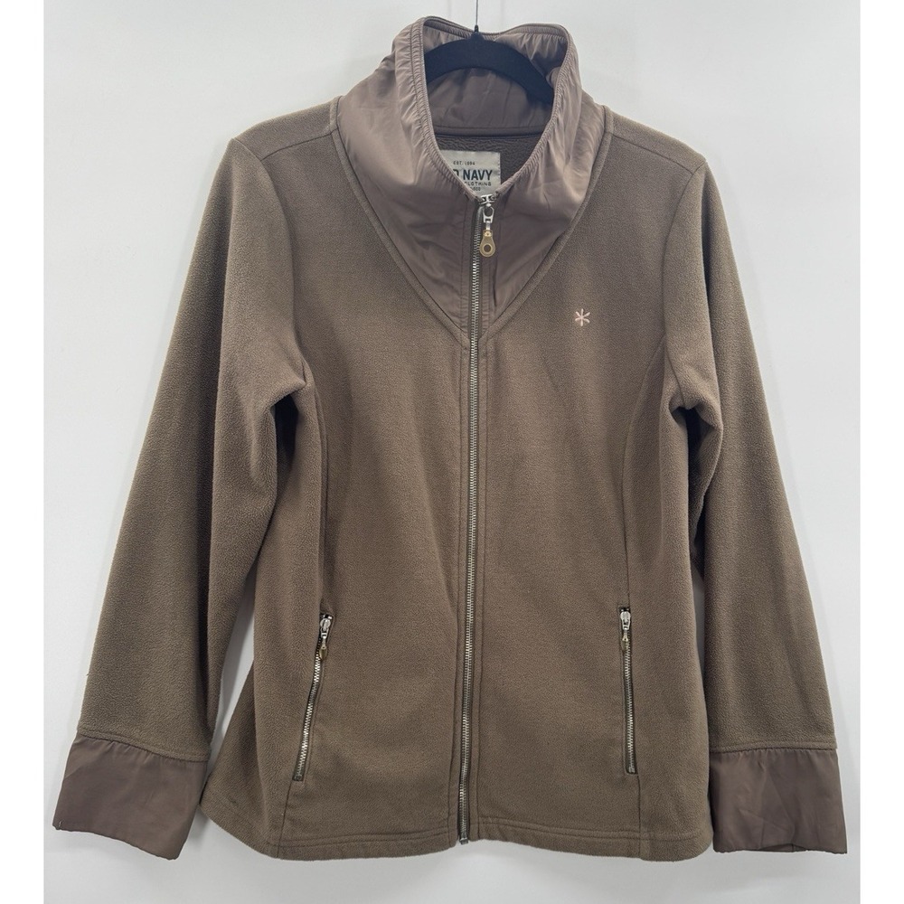 VTG Y2K Performance Fleece Jacket Medium Coat Full Zip Trail Hike Granola Grunge